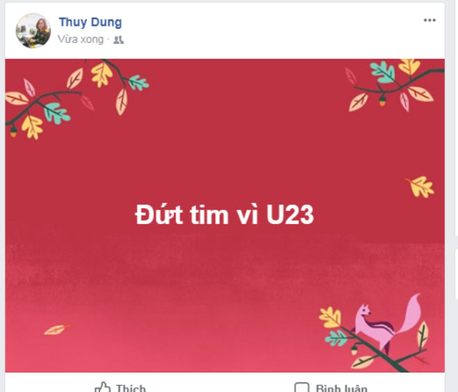 Muôn sắc cảm xúc facebook sau chiến thắng lịch sử của U23 Việt Nam ảnh 10